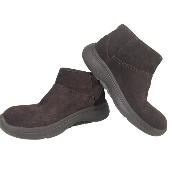 Skechers Boots Womens 6 Brown Ankle Bootie Go Walk Arch Fit Cute N Cozy 144404 - Picture 5 of 9